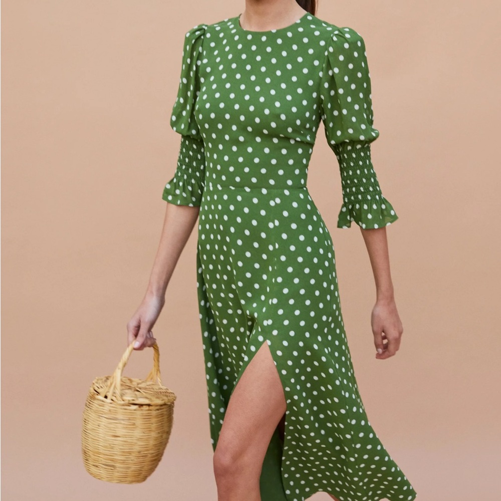 Reformation Carolena dress - size 2, color edamame.